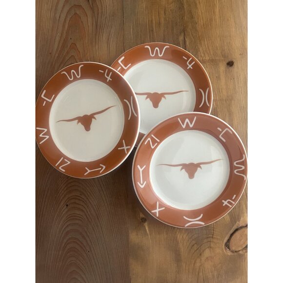 Vtg Jackson Side Plates w/ Western Longhorn Design Restaurant Ware USA - Picture 2 of 4